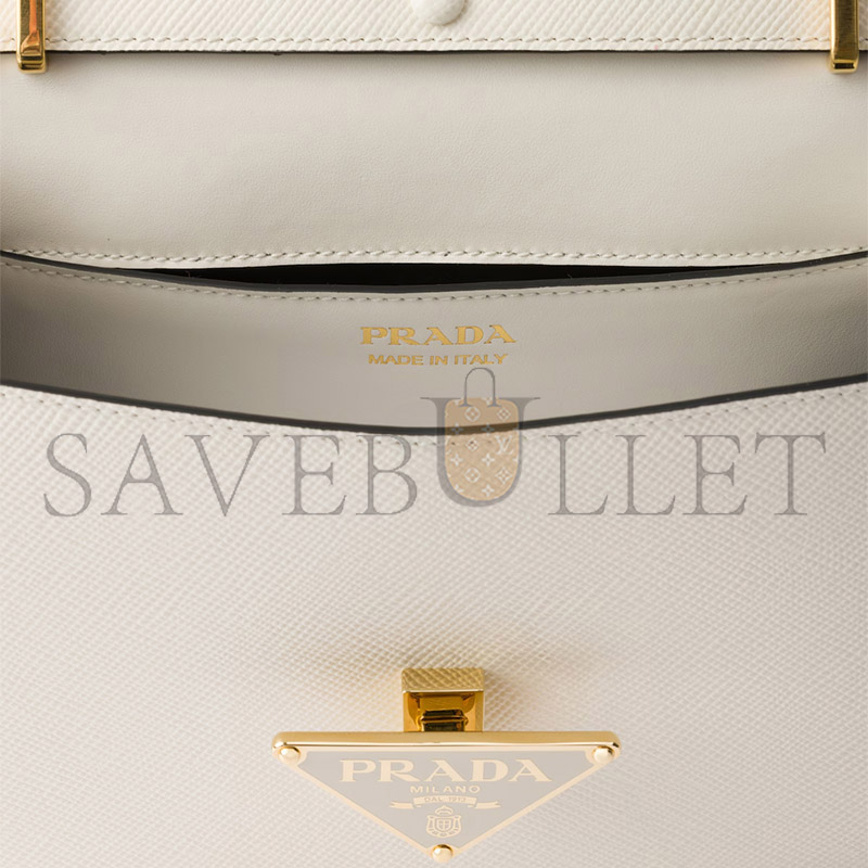PRADA SAFFIANO LEATHER FLAP SHOULDER BAG 1BD320 (22*15*6cm) 